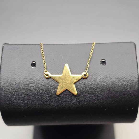 VTG Carla 14K Gold Filled Star Pendant Necklace 15" Minimalist Delicate - Picture 5 of 16